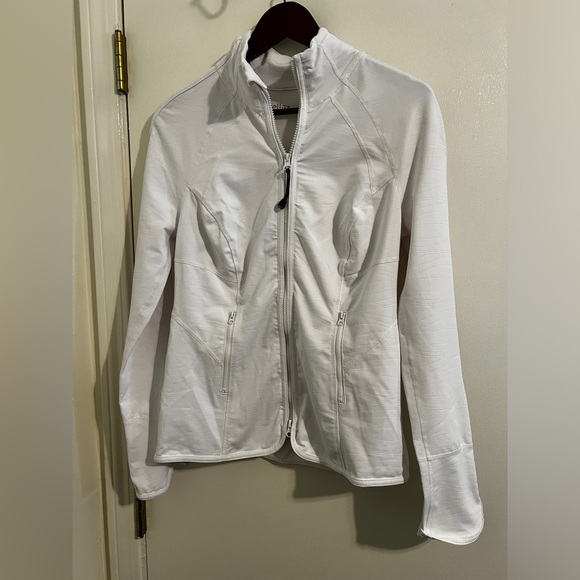 Zella Jackets & Blazers - EUC Zella White Track Jacket | Size Medium